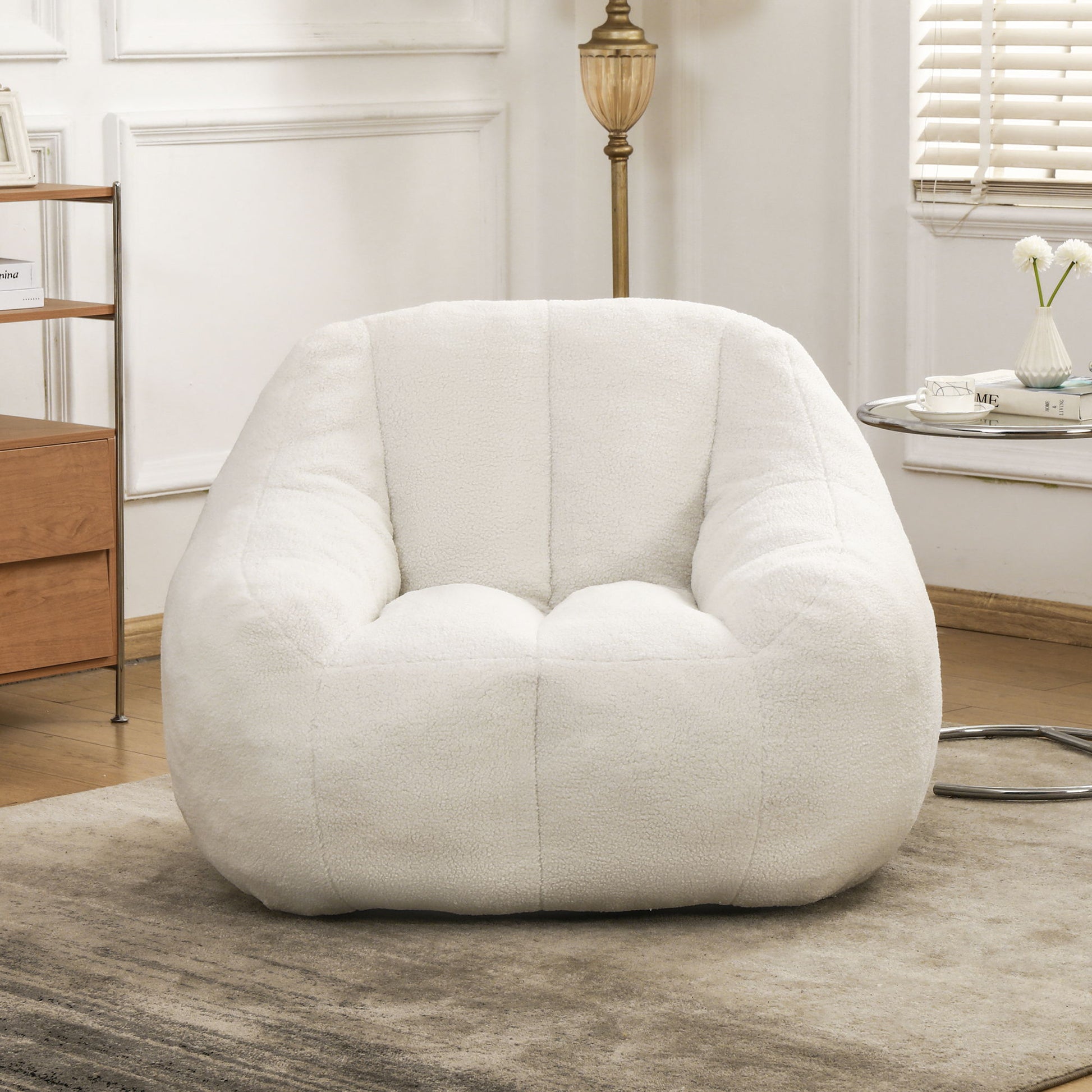 Comfy Bean Bag Chair With Memory Foam Filler, Tufted Soft Home Essentials