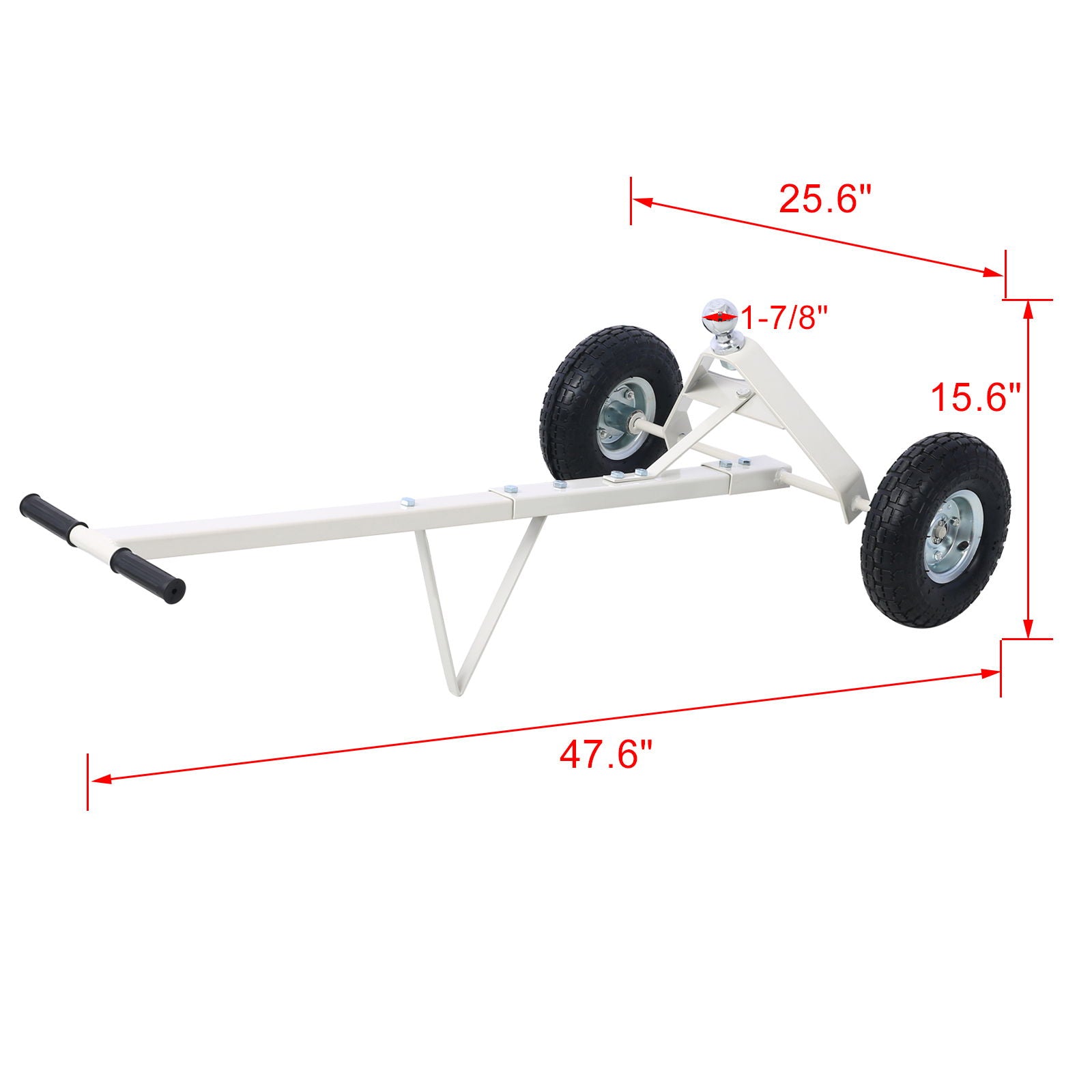Heavy Duty Trailer Dolly With Pneumatic Tires, 600 Lb. Capacity Steel Daily Nest