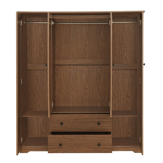 4 Door Wardrobe Armoire With 2 Drawers Hearth and Haven