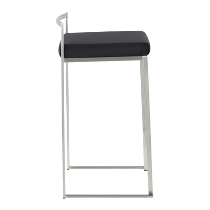 Fuji - Contemporary Elegant Stackable Counter Stool Set Lumi Source