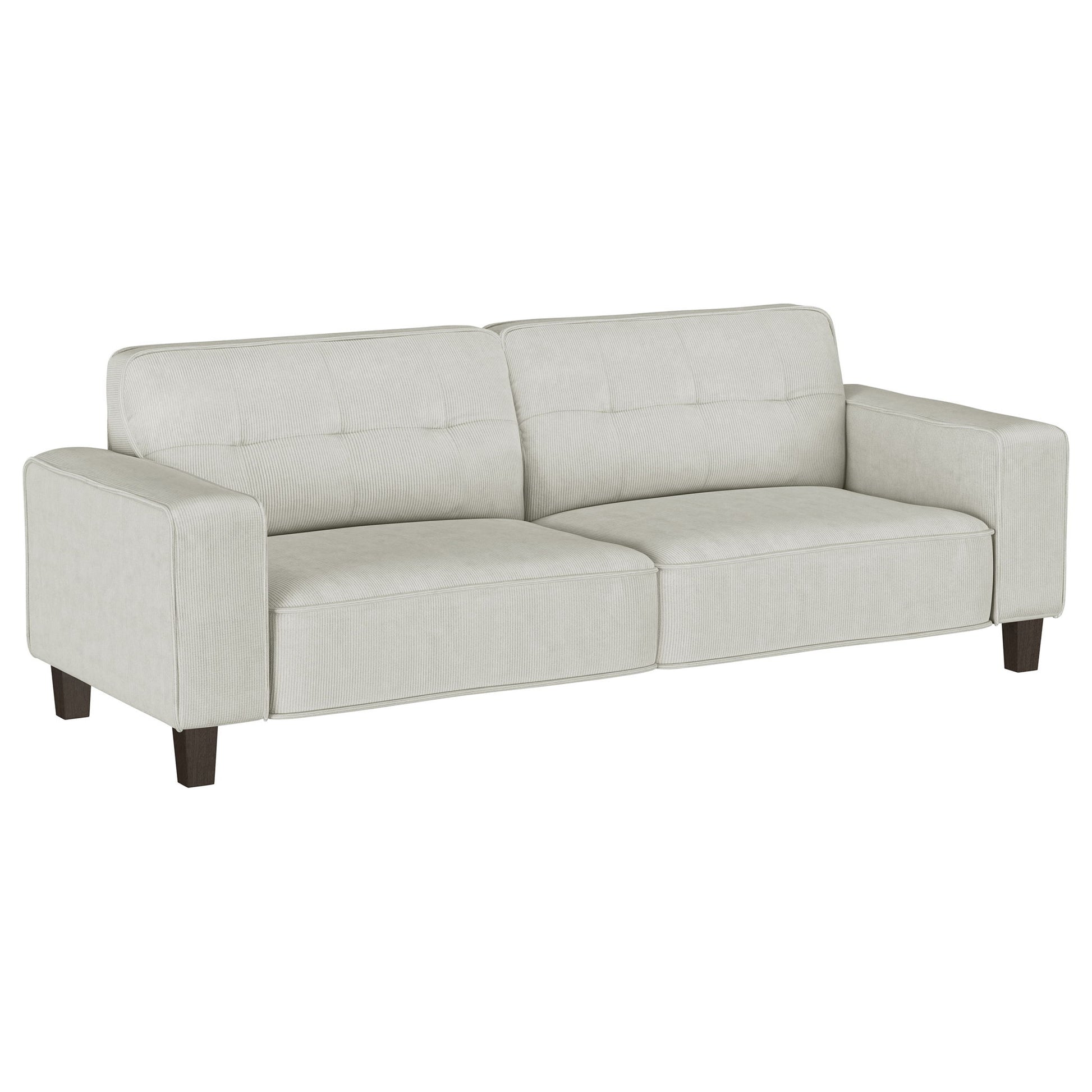 Xana - 2 Piece Upholstered Track Arm Sofa Set - Greige Furniture Max