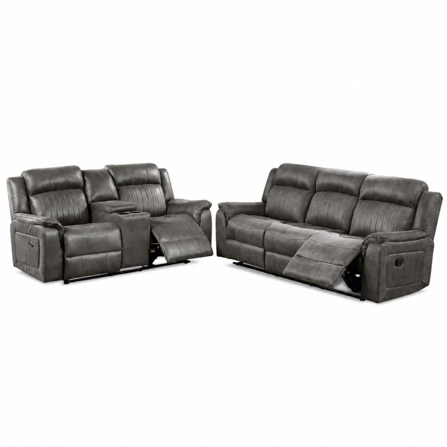 Contemporary Living Room Set, Horizontal And Vertical Tufting Home Essentials