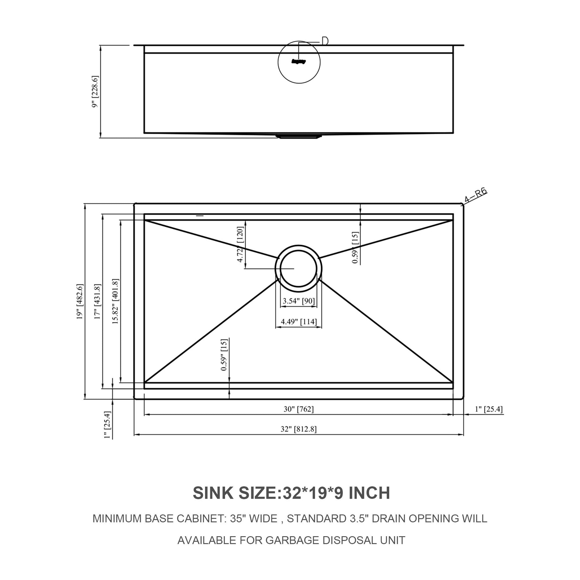 32" Undermount Kitchen Sink Brushed Nickel 16 Gauge Stainless Steel Single Bowl With Ledge Workstation, 32 X 19 X 9 Inch Daily Nest