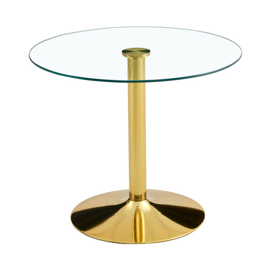 Modern Minimalist Round Dining Table With Glass Top Home Essentials