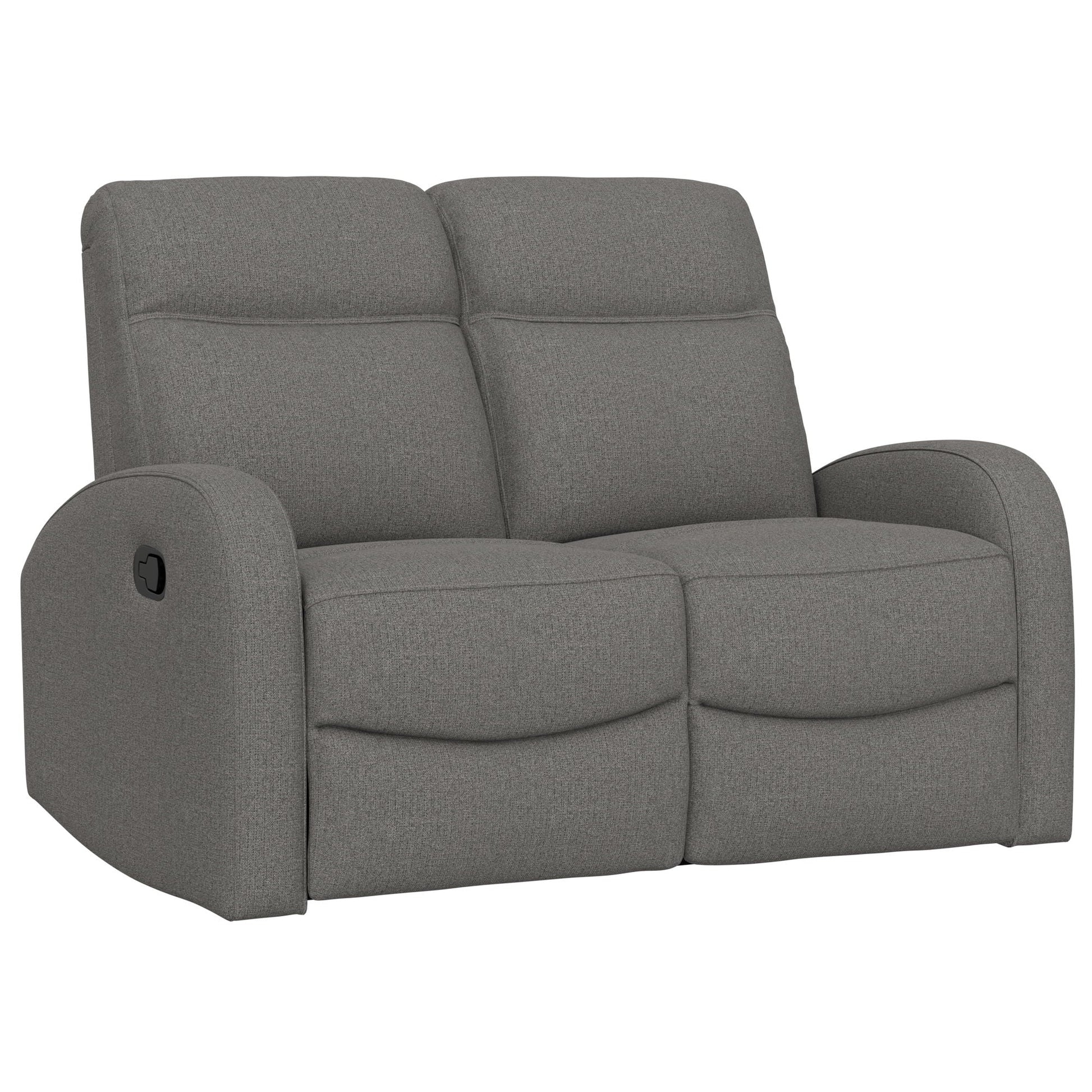 Manual Reclining Loveseat With Dual Seating Support For Living Room Emerald Home