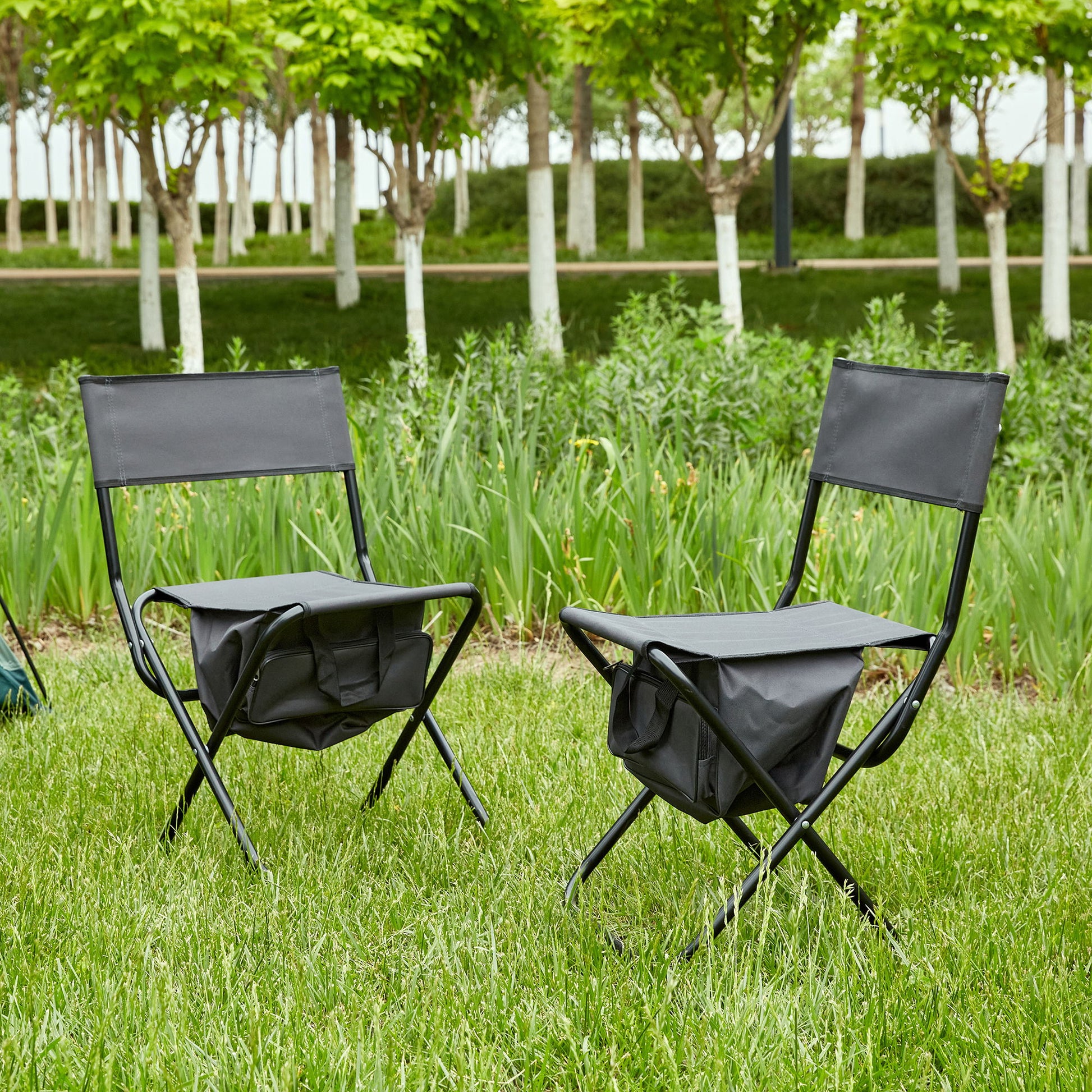 Folding Outdoor Chairs With Storage Bag, Portable Chair For Indoor, Outdoor Camping, Picnics And Fishing Home Essentials
