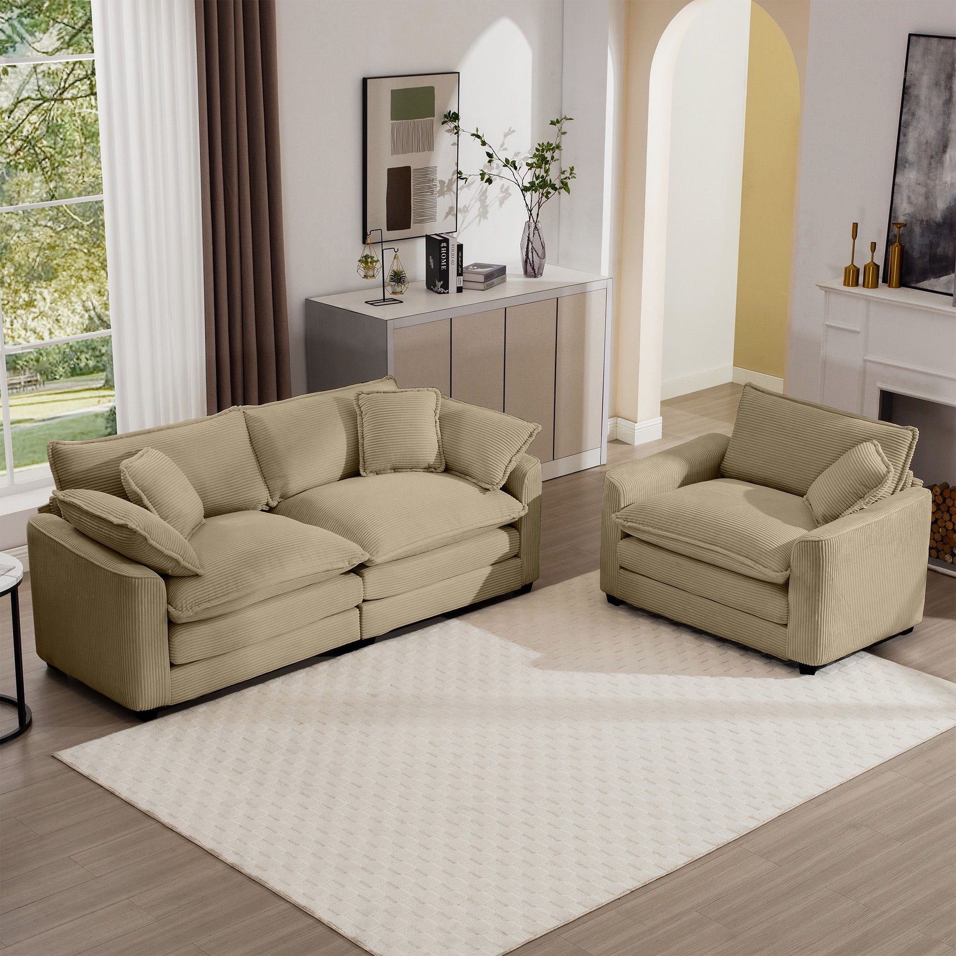 Elegant Oversized Sectional Sofa Set With Deep Seats And Flexible Layout Home Essentials