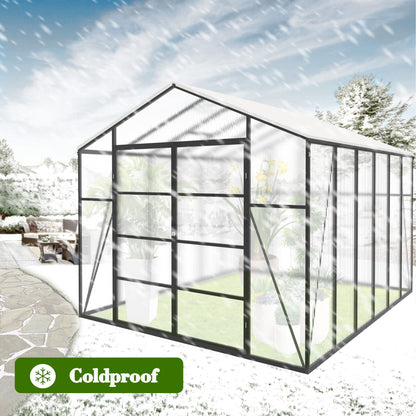 Gain Height Windproof Aluminum Greenhouse With Raised Base Daily Nest
