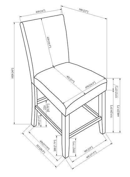 Parkside - Counter Height Chair (Set of 2) - Dove Crown Mark