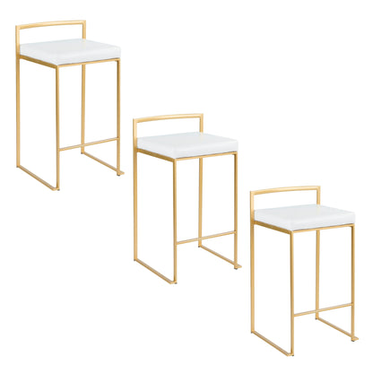 Fuji - Contemporary / Glam Design Counter Stool (Set of 2) Lumi Source
