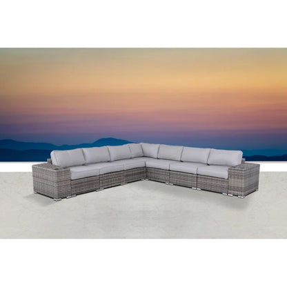 Minnesota - 9 Piece Sectional Sofa Set With Cushions - Gray Mix LSI Patio Furniture