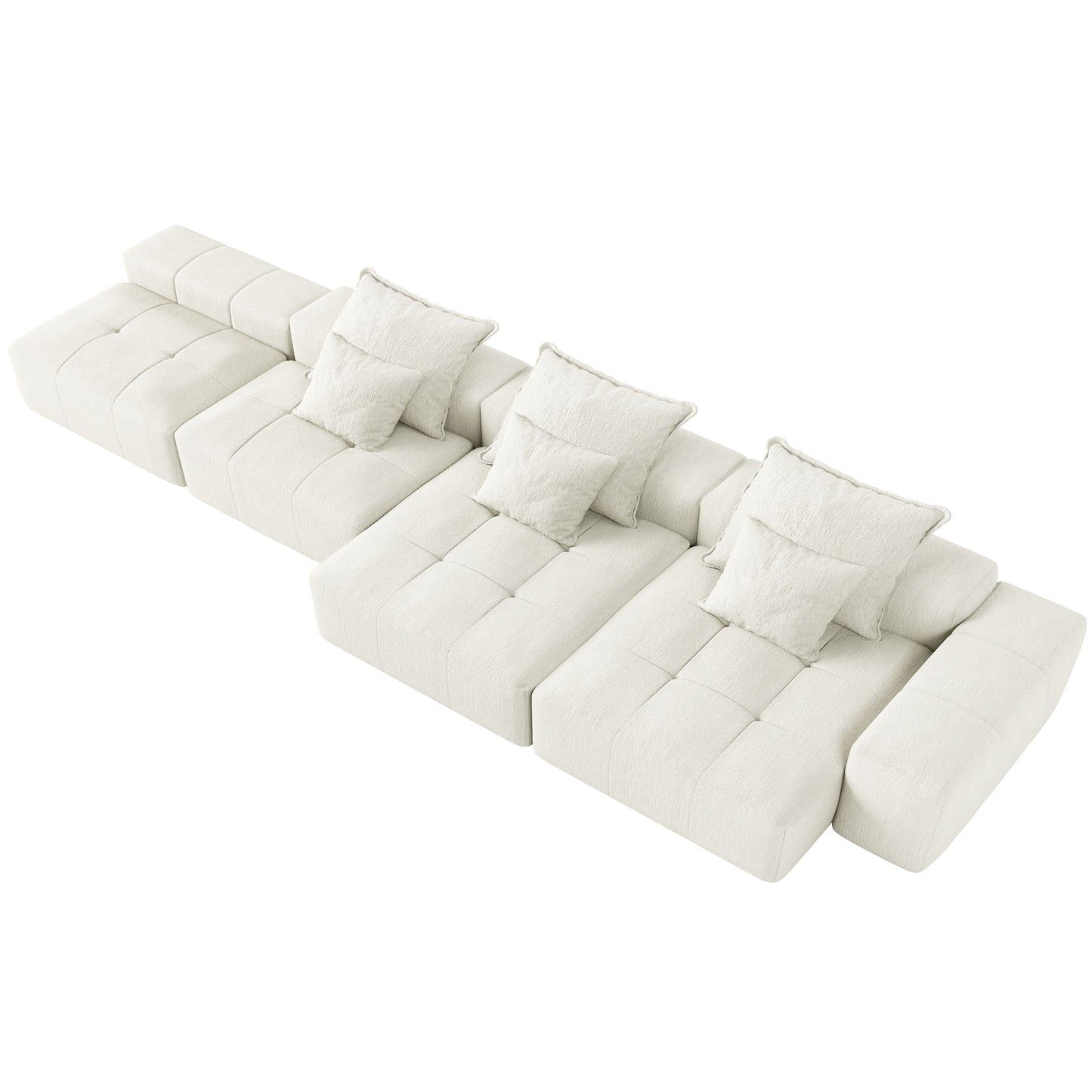 Modern Oversized Diy Combination Modular Sectional Sofa With Pillows Home Essentials