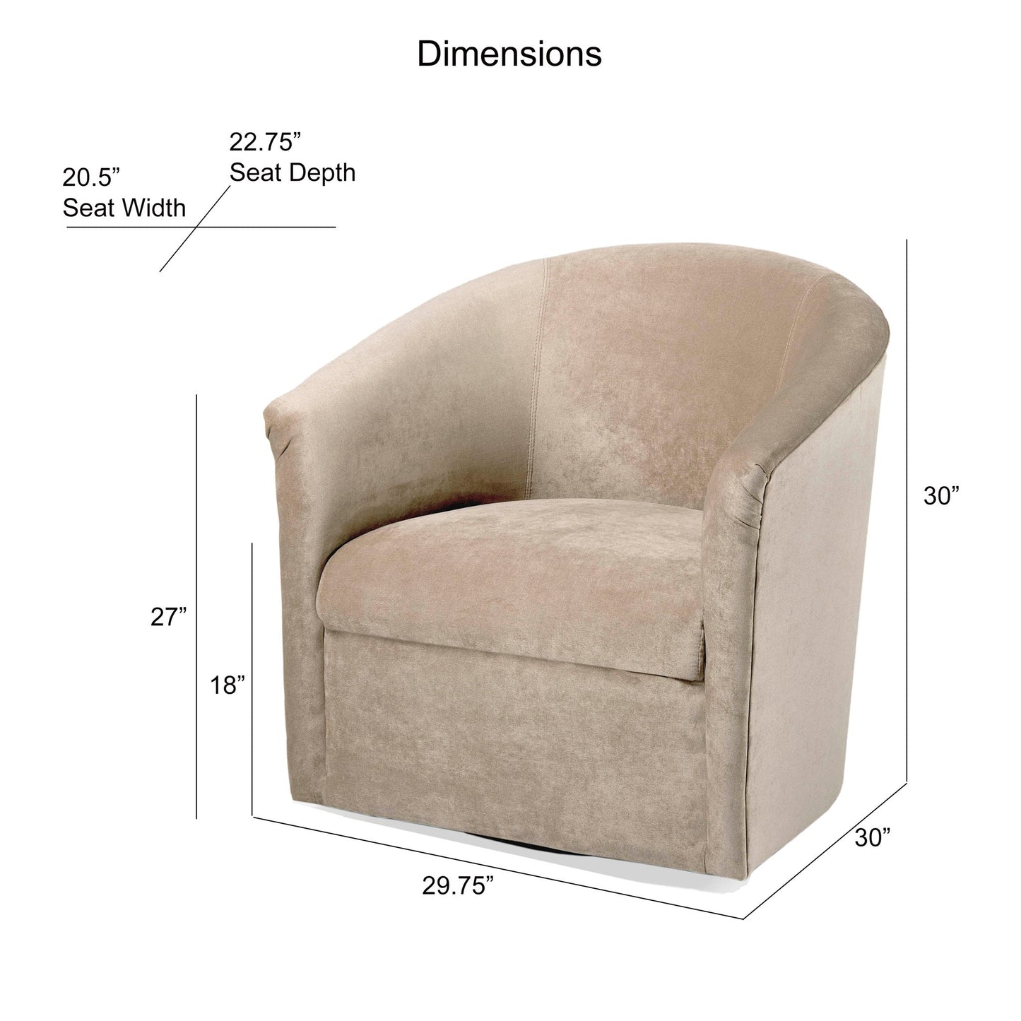 Eden - Swivel Chair With Upholstery And Hardwood Frame Ridgecrest Home