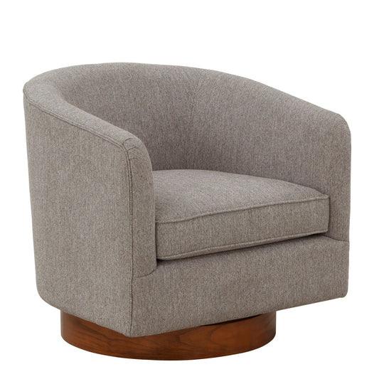 Miramar - Swivel Barrel Chair With Wooden Base Home Essentials