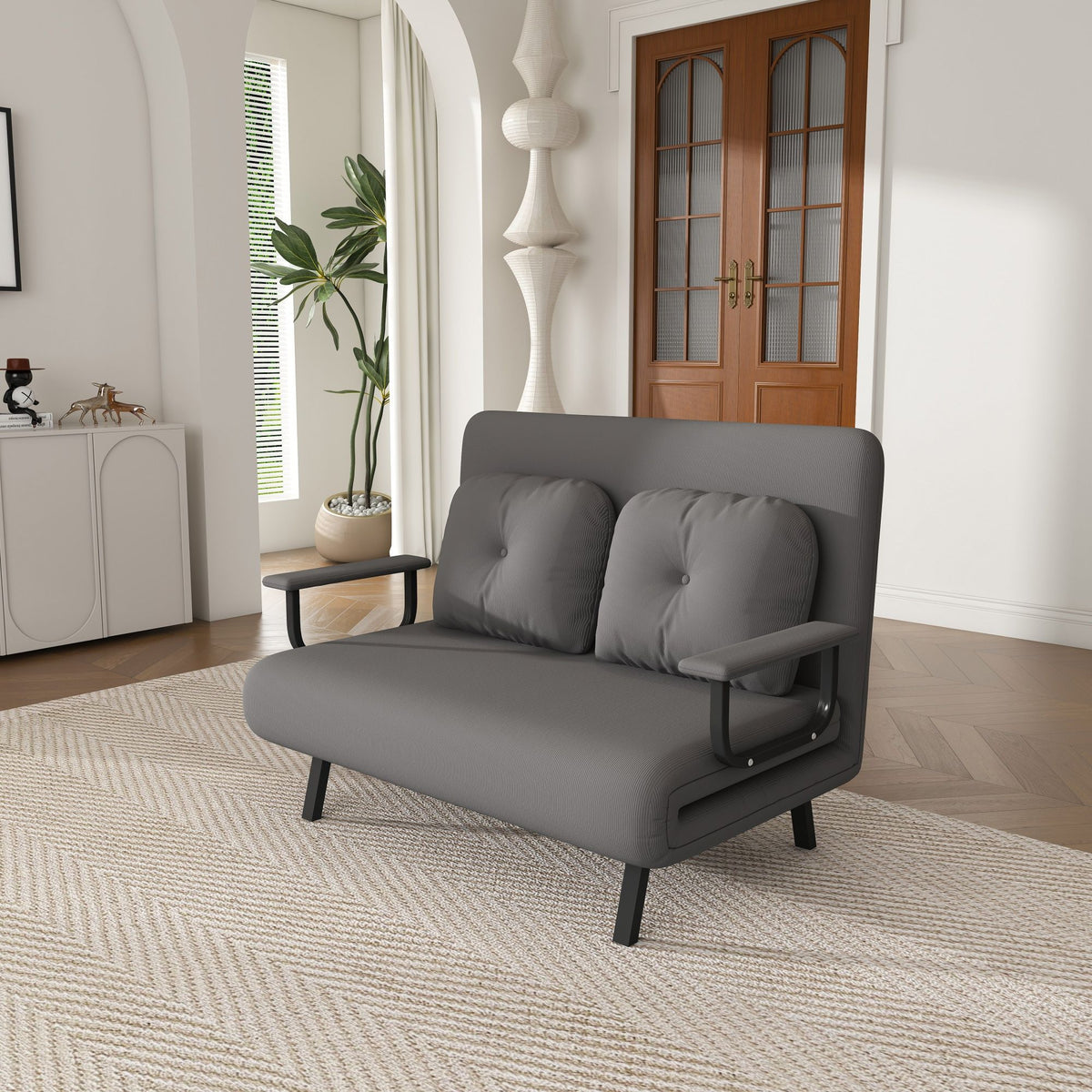 5 In 1 Convertible Sofa Bed For 2 With Adjustable Backrest Home Essentials
