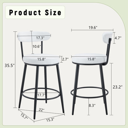 Fashionable Ergonomic High Legged Bar Chairs (Set of 2) Home Essentials