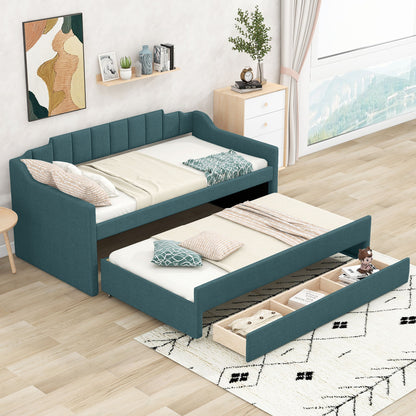 Upholstered Simple Design Daybed With Trundle And 3 Drawers Hearth and Haven