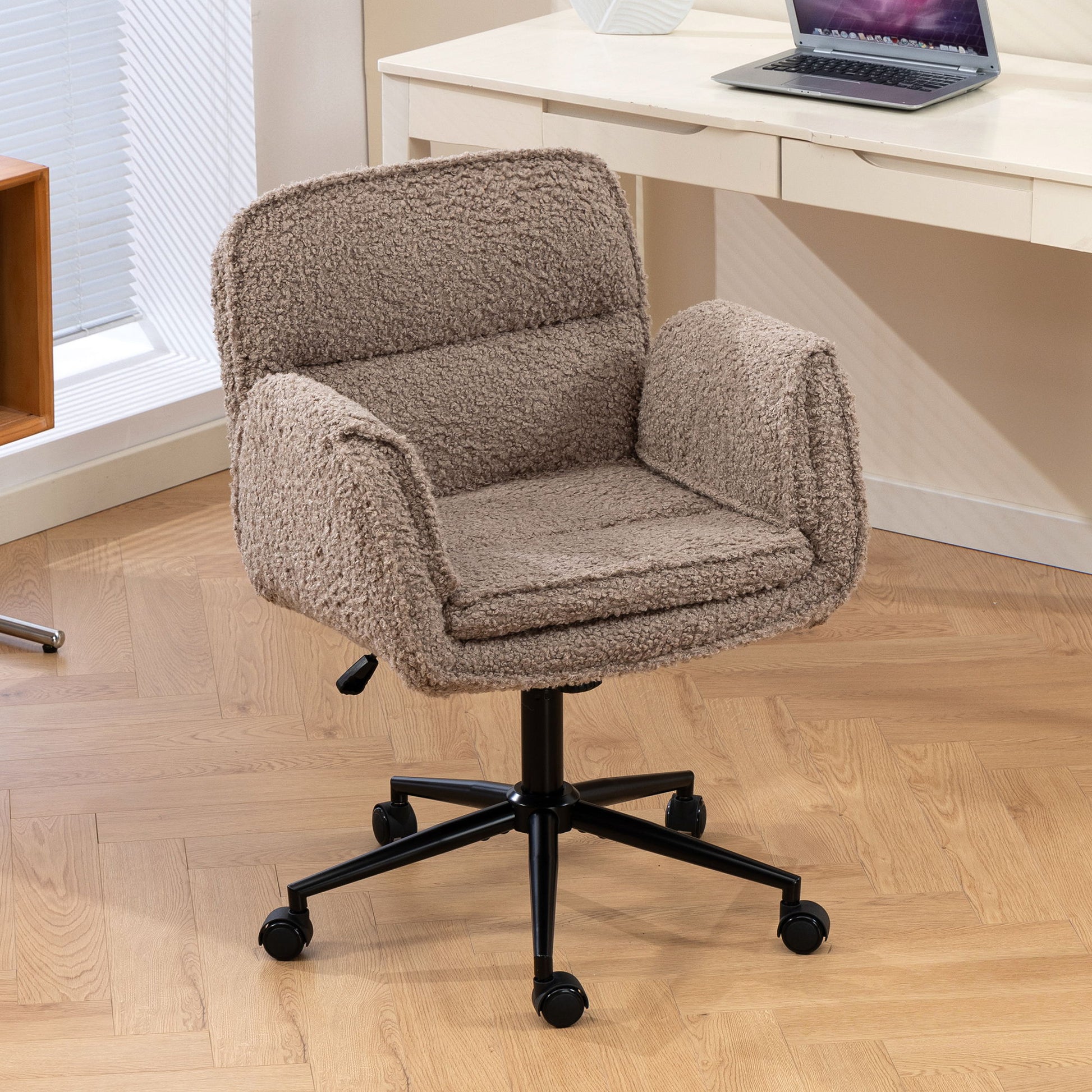 Criss Cross Swivel Desk Chair With Adjustable Armrests & Wheels For Home Office Home Essentials