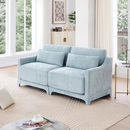 Elegant Sofa With Ergonomic Design And Lumbar Pillows Home Essentials