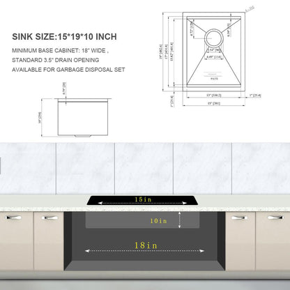 Laundry Workstation Undermount Utility Sink, Deep Single Bowl Daily Nest