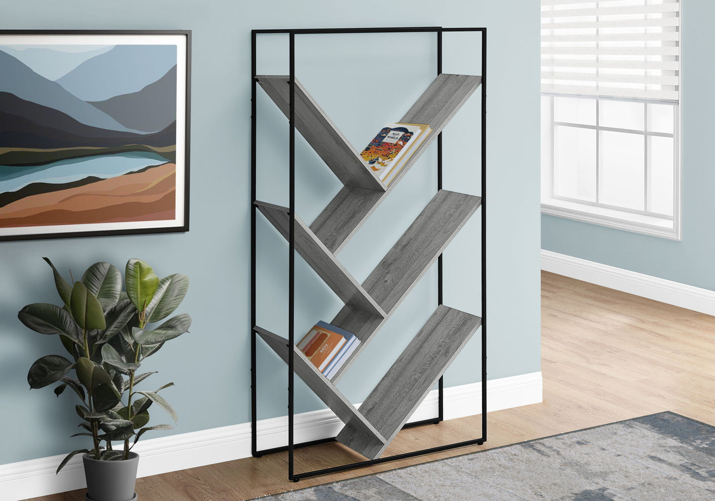 Bookshelf, Bookcase, Etagere, 3 Tier, Office, Contemporary & Modern 8th Street