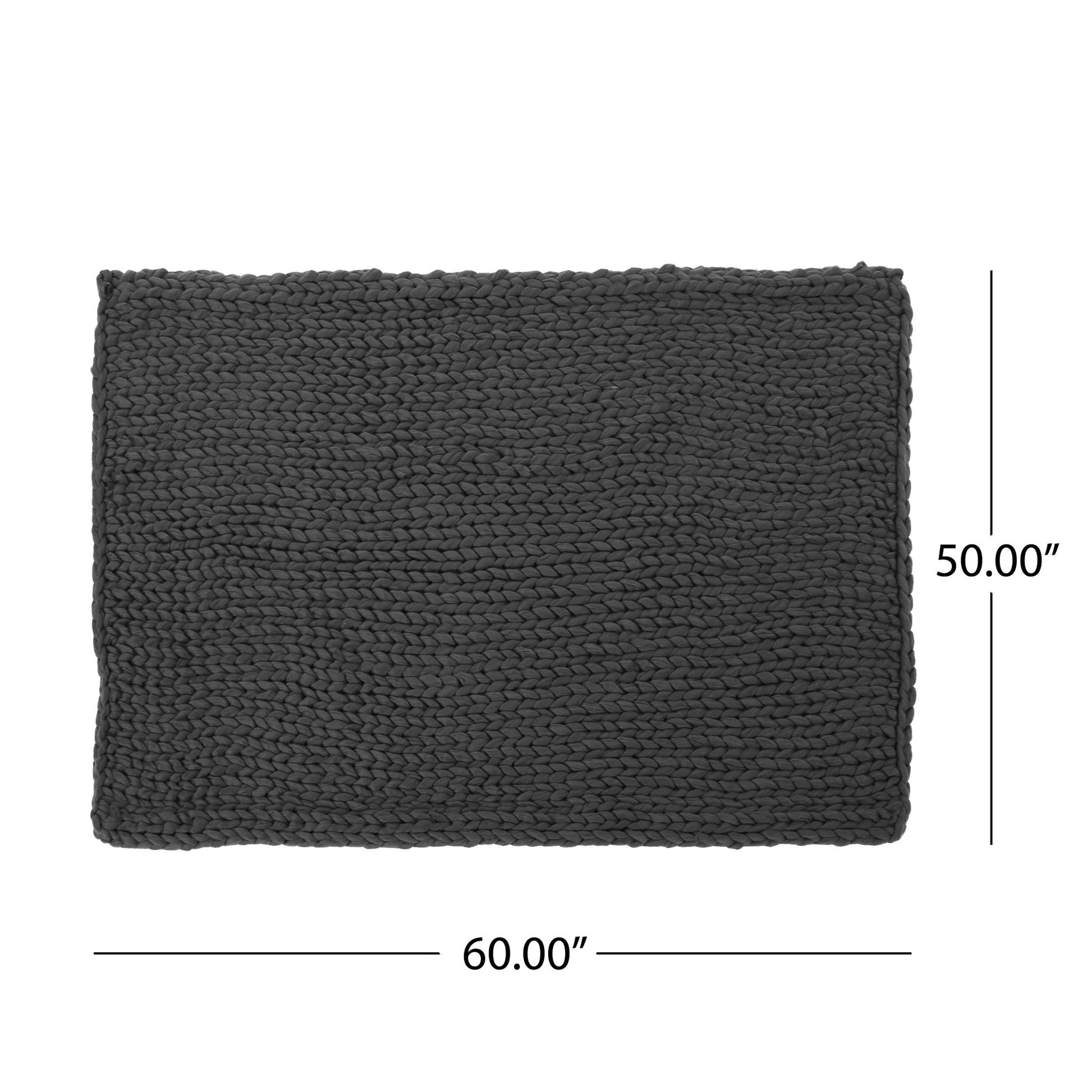 Cozy Knitted Acrylic Throw Blanket With Double Sided Design Noble House
