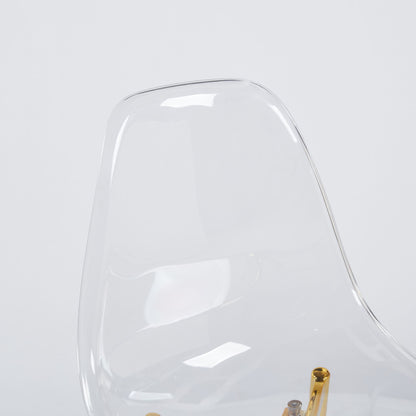 Transparent Plastic Seat Dining Chair (Set of 4) Home Essentials