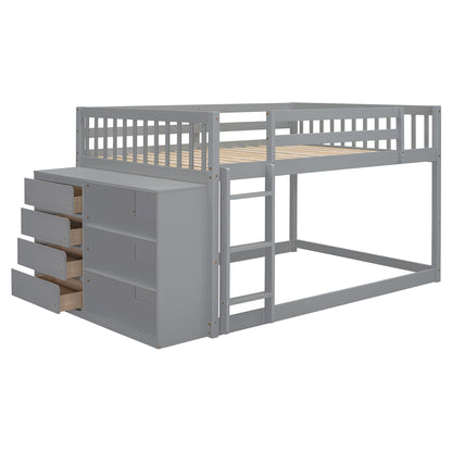 Bunk Bed With 4 Drawers And 3 Shelves DreamHaus