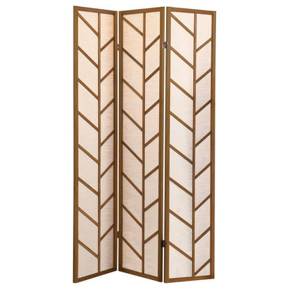 Mila - 3-Panel Room Divider Folding Shoji Screen - Walnut