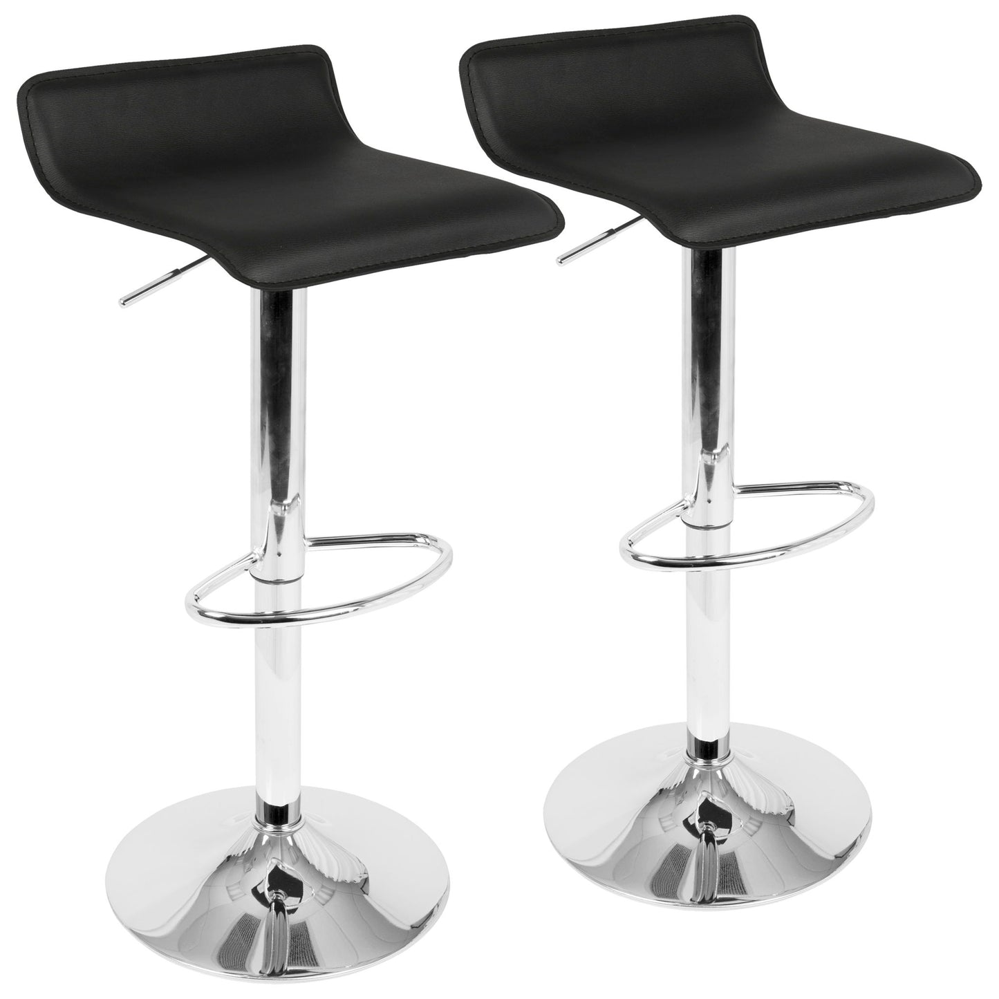 Ale - Contemporary Adjustable Barstool (Set of 2) Lumi Source