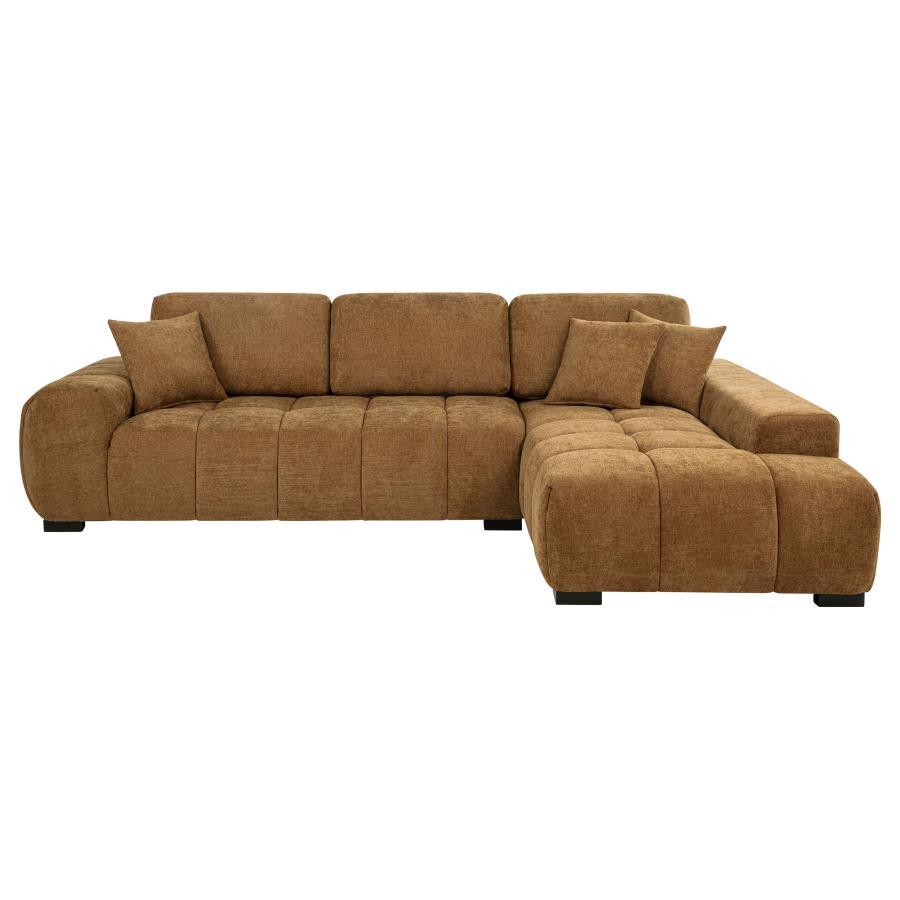 Octavia - Fabric Upholstered Sectional Chaise Sofa Coaster Fine Furniture