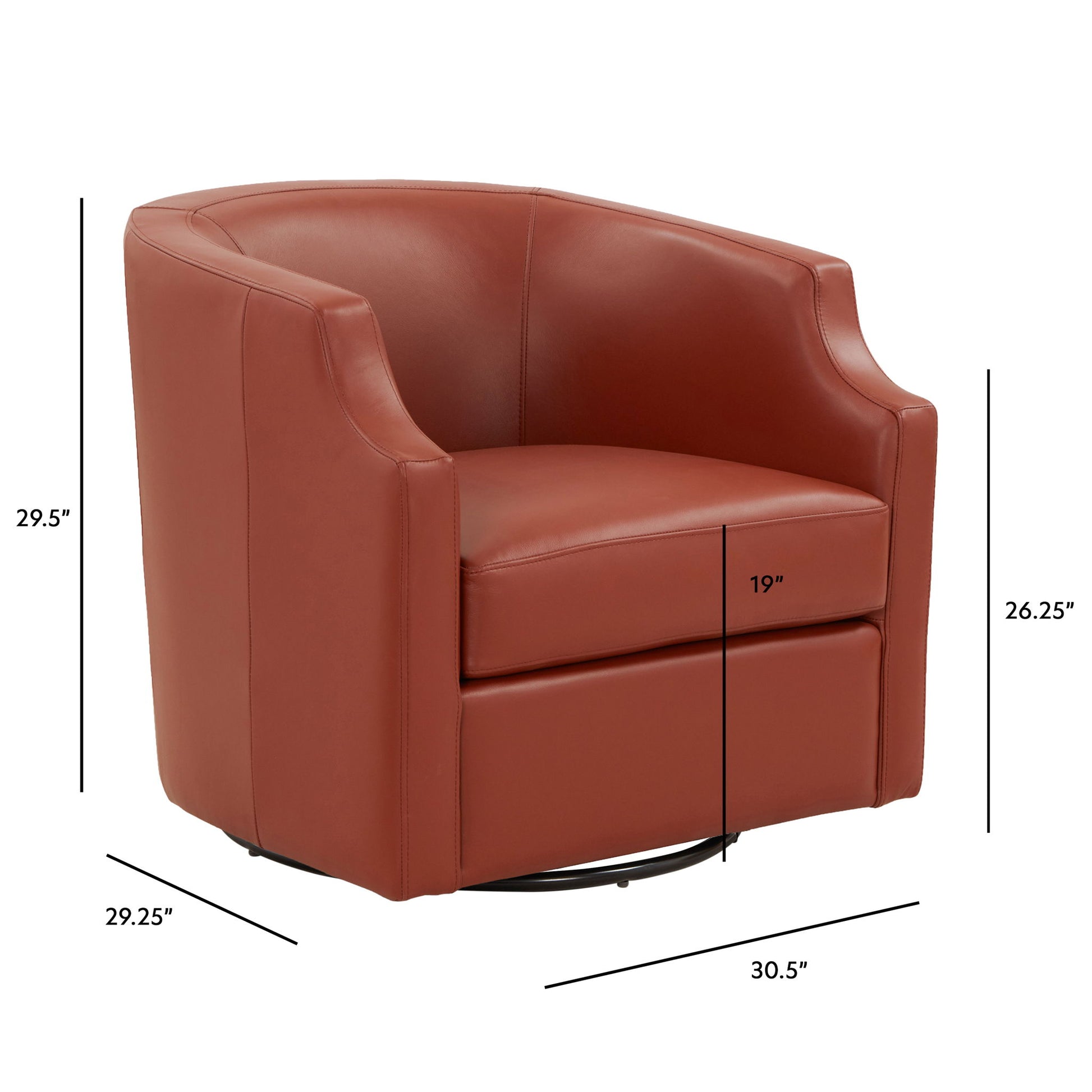 Emmett - Swivel Glider Barrel Chair With Clip Arm Design Ridgecrest Home