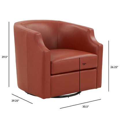 Emmett - Swivel Glider Barrel Chair With Clip Arm Design Ridgecrest Home