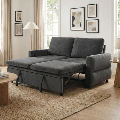 Convertible Sofa Bed Loveseat With Adjustable Backrest And USB Ports Hearth and Haven