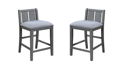 Graham - 3 Piece Small Space Counter Height Dining Table With Shelves And 2 Chairs (Set of 3) Lilola Home
