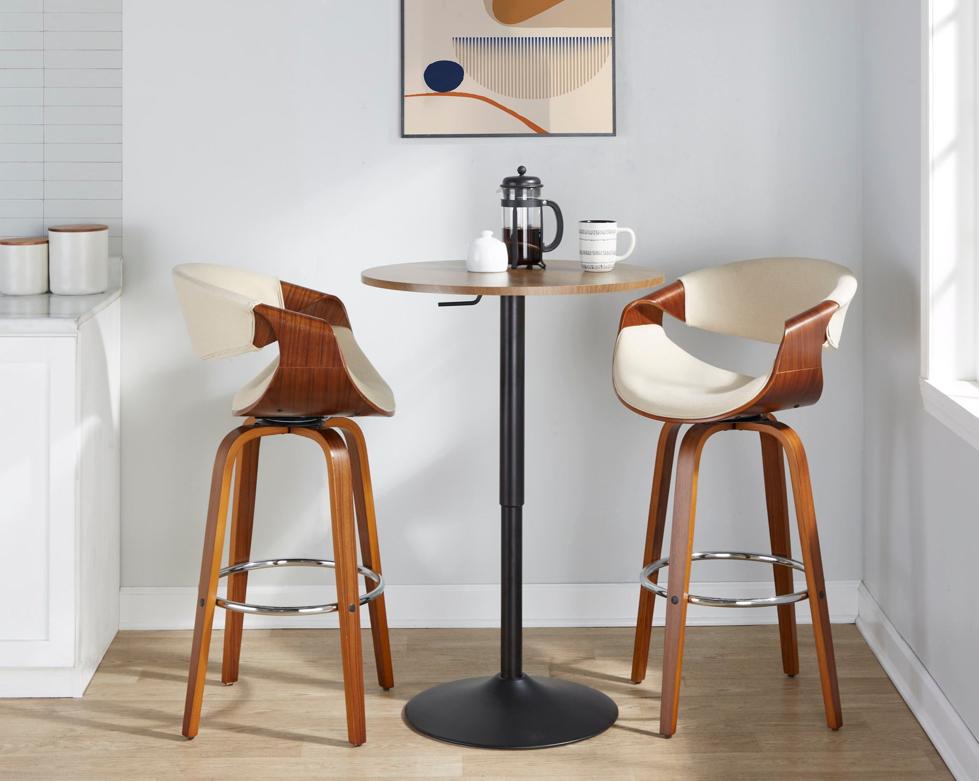 Elia - Contemporary Adjustable Bar Table Lumi Source