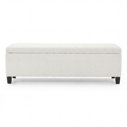Upholstered Storage Ottoman Bench Noble House