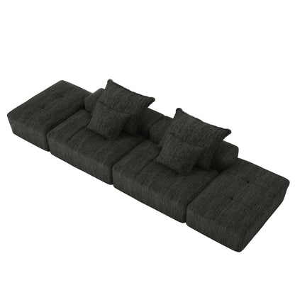 Modern Oversized Diy Combination Modular Sectional Sofa With Pillows Home Essentials