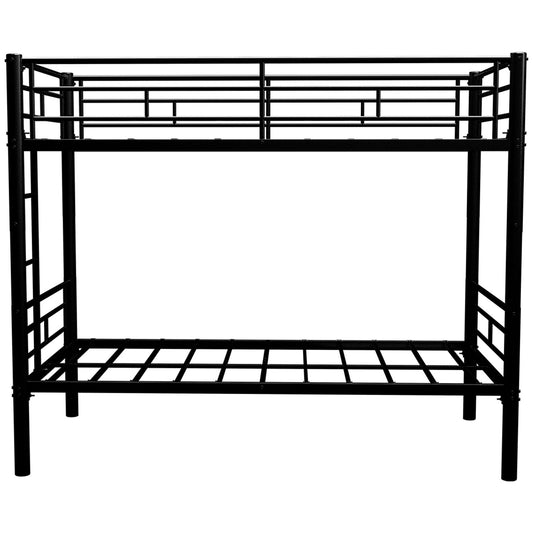 Bunk Bed For Kids, Convertible Frame With Ladders & Guardrail Home Essentials
