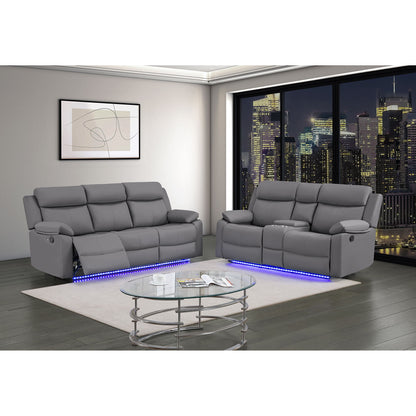 Blanche - Reclining Set With LED Lights, Speaker Global Furniture USA