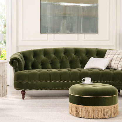La Rosa - Victorian Chesterfield Tufted Sofa Jennifer Taylor Home