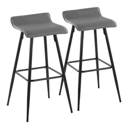 Ale - Contemporary Fixed-Height Bar Stool (Set of 2) Lumi Source
