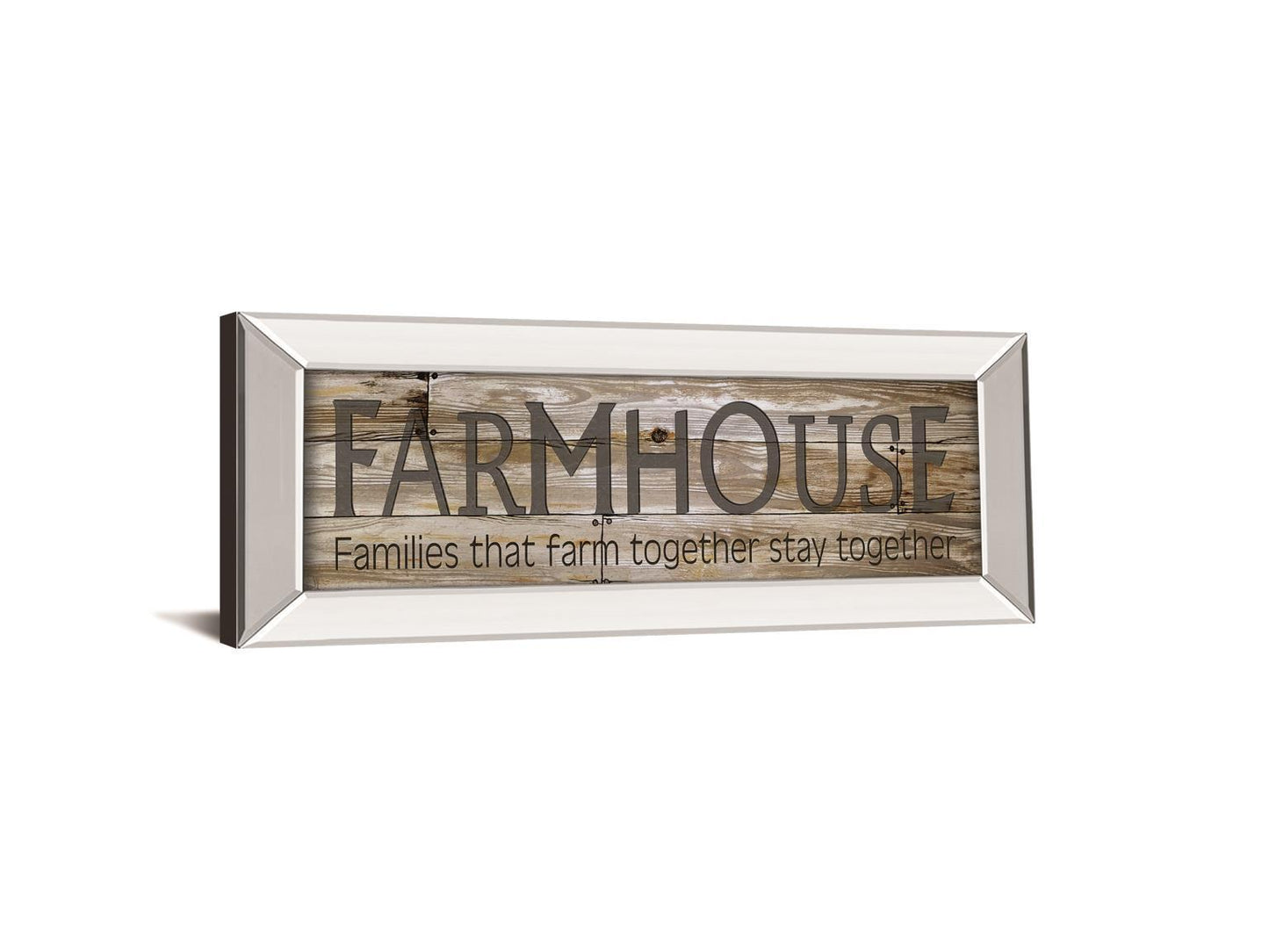 Farmhouse By Cindy Jacobs - Mirror Framed Print Wall Art - Dark Brown