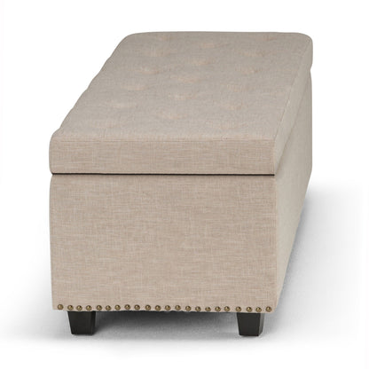 Hamilton - Upholstered Storage Ottoman Simpli-Home
