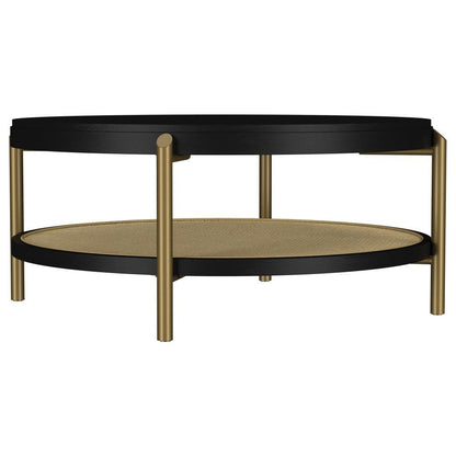 Arini - Round Coffee Table With Storage Shelf Coaster Fine Furniture