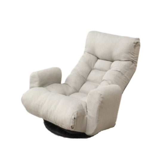 Modern With Metal Frame Swivel Game Lounge Chair With Adjustable Headrest And Waist Support, 360 Degree Rotatable Leisure Chair For Living Room - Gray Home Essentials