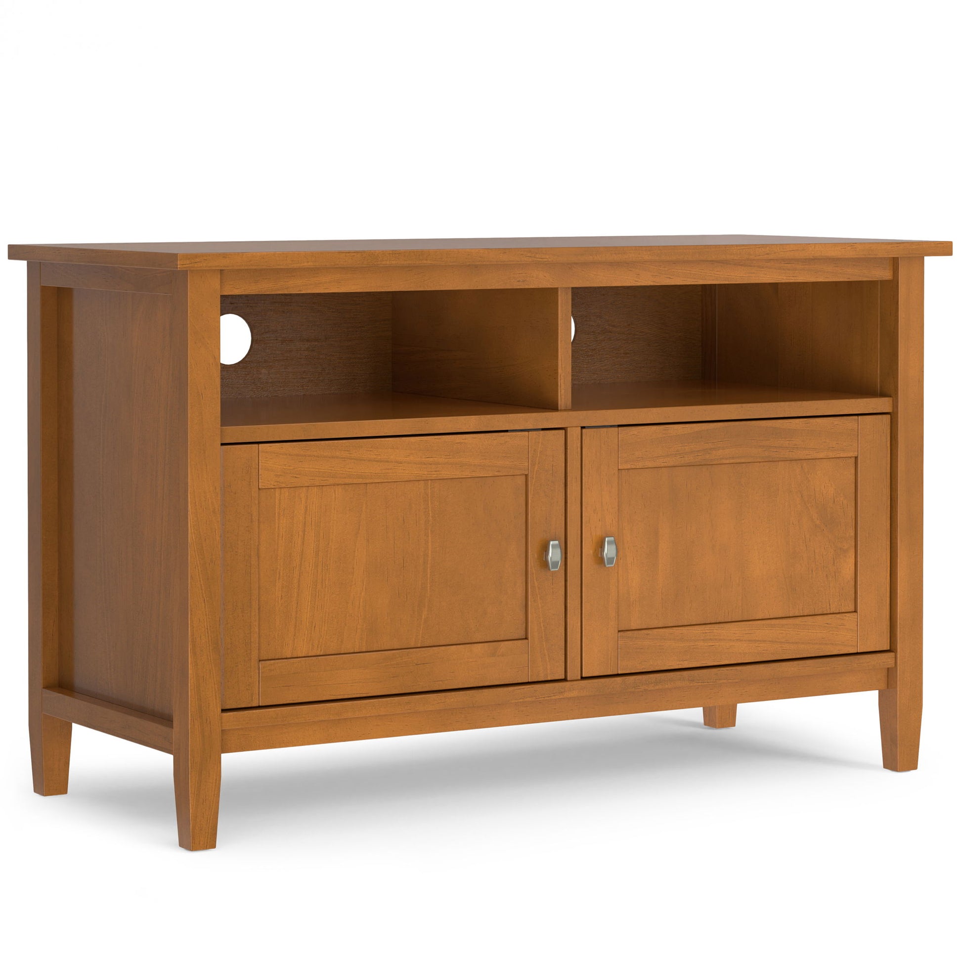 Warm Shaker - TV Media Stand Handcrafted - Brown Simpli-Home