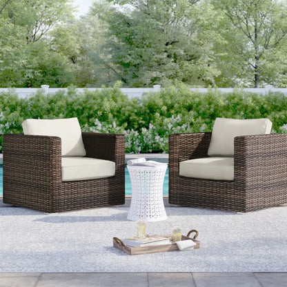 Outdoor Chairs Set With Cushions - Brown Mix LSI Patio Furniture