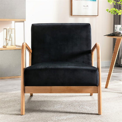Classic Mid-Century Modern Accent Chairs, Open Framed Armchair With Cushioning US Pride