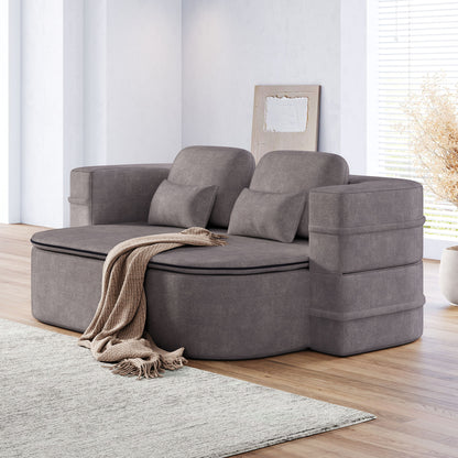 2 In 1 Foldable Sofa Bed With Multi Functional Blanket, Floor Lounge Sofa Home Essentials
